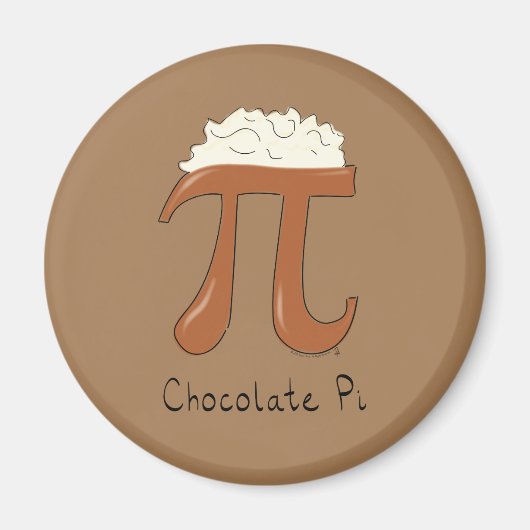 Funny Wiskunde Chocolate Pi-symbool Magneet (Voorkant)
