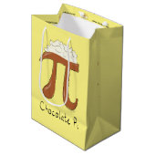 Funny Wiskunde Chocolate Pi-symbool Medium Cadeauzakje (Voorkant Gekanteld)