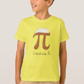Funny Wiskunde Chocolate Pi-symbool T-shirt (Voorkant)