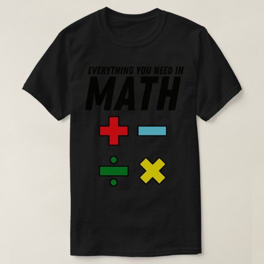 Funny Wiskunde citeert Mathemadagier 1 T-shirt (Design voorkant)