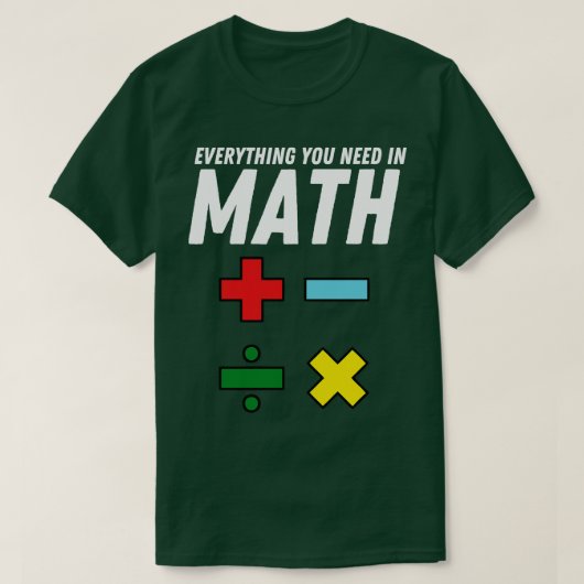Funny Wiskunde citeert Mathemer T-shirt (Design voorkant)