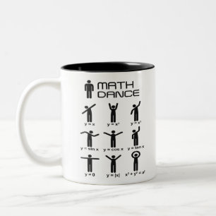 Funny Wiskunde Dance algebra slim Wiskunde student Tweekleurige Koffiemok