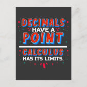 Funny Wiskunde docent schooldecimals calculus Briefkaart (Voorkant)
