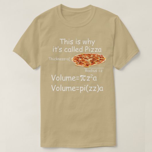 Funny Wiskunde en Pizza vergelijking Funny Wiskund T-shirt (Design voorkant)