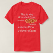 Funny Wiskunde en Pizza vergelijking Funny Wiskund T-shirt (Design voorkant)