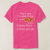 Funny Wiskunde en Pizza vergelijking Funny Wiskund T-shirt (Design voorkant)