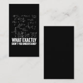 Funny Wiskunde Geek Physics Science Joke Visitekaartje (Voorkant / Achterkant)