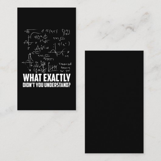Funny Wiskunde Geek Physics Science Joke Visitekaartje (Voorkant / Achterkant)