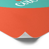 Funny Wiskunde Geek Pie Pun Retro Kitchen Typograf Poster (Hoek)