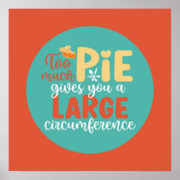 Funny Wiskunde Geek Pie Pun Retro Kitchen Typograf