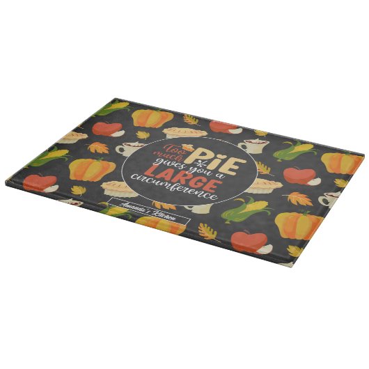 Funny Wiskunde Geek Pie Pun Thanksgiving Snijplank (Hoek)