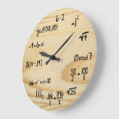 Funny Wiskunde Geek - "wood grain" Grote Klok (Hoek)