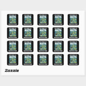 Funny Wiskunde Gifts Vierkante Sticker (Vel)