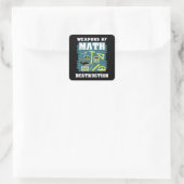 Funny Wiskunde Gifts Vierkante Sticker (Tas)