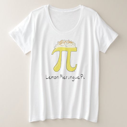 Funny Wiskunde Humor Lemon Pi Grote Maat T-shirt (Design voorkant)