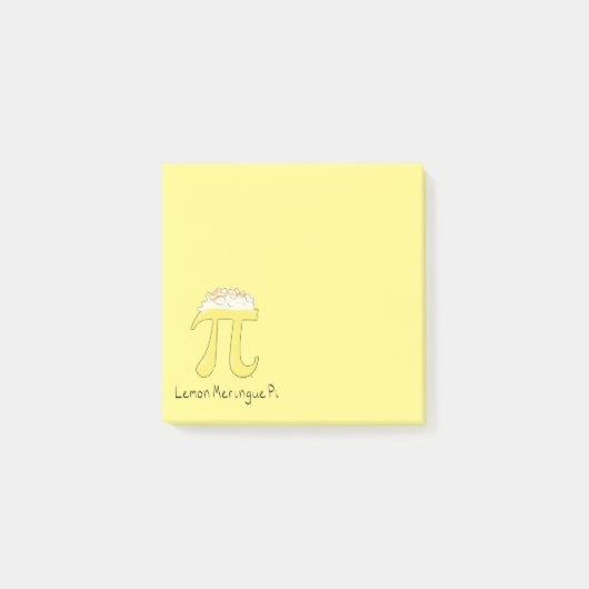 Funny Wiskunde Humor Lemon Pi Post-it® Notes (Voorkant)