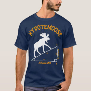 Funny Wiskunde Hypotemoose Driehoek naast Mathemat T-shirt
