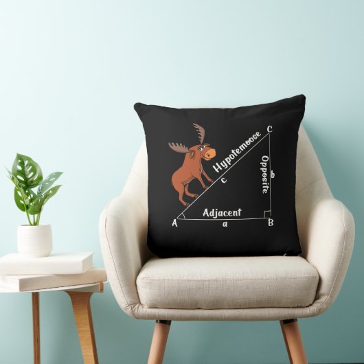 Funny Wiskunde Hypotemoose Geometry Moose Joke Pun Kussen (Stoel)
