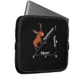 Funny Wiskunde Hypotemoose Geometry Moose Joke Pun Laptop Sleeve (Voorkant Rechts)