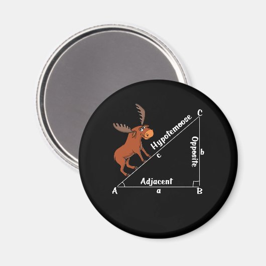 Funny Wiskunde Hypotemoose Geometry Moose Joke Pun Magneet (Voorkant / Achterkant)