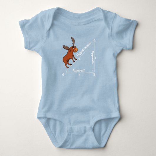 Funny Wiskunde Hypotemoose Geometry Moose Joke Pun Romper (Voorkant)