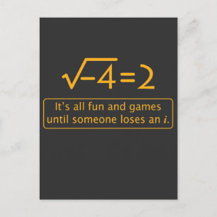 Funny Wiskunde Joke - denkbeeldig nummer ontbreekt Briefkaart