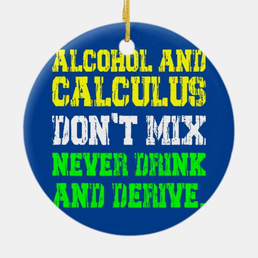 Funny Wiskunde Joke Mathematics Wiskunde Humor Stu Keramisch Ornament (Achterkant)