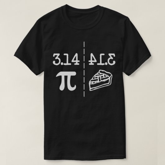Funny Wiskunde Jokes PI Afbeelding Mirror van 314 T-shirt (Design voorkant)