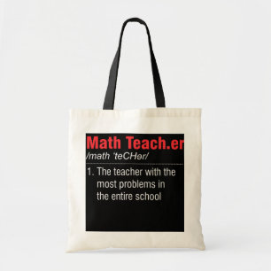Funny Wiskunde leraar definitie leraar met de mees Tote Bag