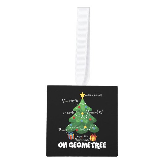 Funny Wiskunde leraar kerst Geometree Decoratie (Voorkant)