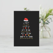 Funny Wiskunde leraar kerstboom Kaart (Staand voorkant)