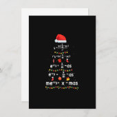 Funny Wiskunde leraar kerstboom Kaart (Voorkant / Achterkant)