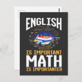 Funny Wiskunde leraar Struggle Problemen Engels Briefkaart (Voorkant / Achterkant)