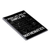 Funny Wiskunde leraar wiskunde nerd Notitieboek (Rechterzijde)