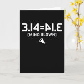 Funny Wiskunde Lover 3.14 Mathematics Pi Day Symbo Kaart (Gele Bloem)