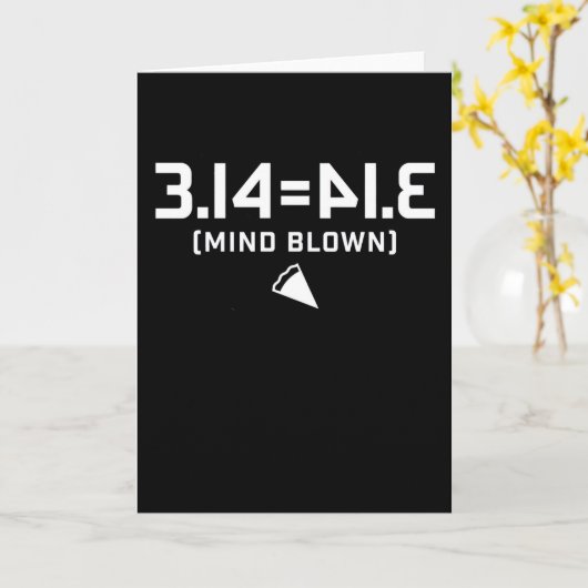 Funny Wiskunde Lover 3.14 Mathematics Pi Day Symbo Kaart (Gele Bloem)