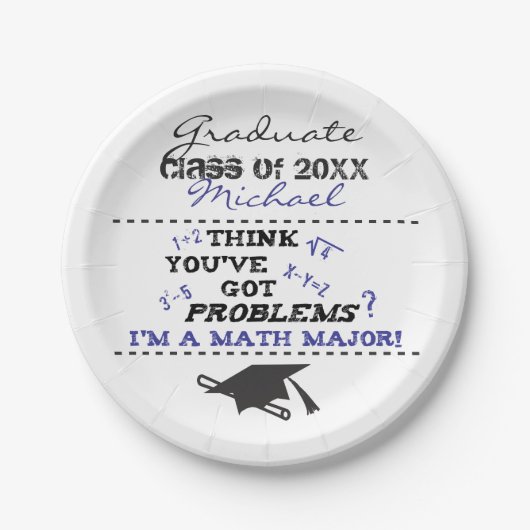 Funny Wiskunde Major Afstuderen Voeg Bord Naam Pap (Voorkant)