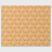 Funny Wiskunde Peach Pi-symbool Cadeaupapier (Vlak)