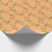 Funny Wiskunde Peach Pi-symbool Cadeaupapier (Hoek)