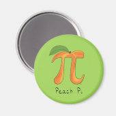 Funny Wiskunde Peach Pi-symbool Magneet (Voorkant / Achterkant)