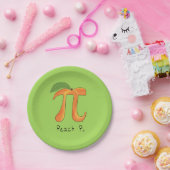 Funny Wiskunde Peach Pi-symbool Papieren Bordje (Feest)