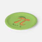 Funny Wiskunde Peach Pi-symbool Papieren Bordje (Gekanteld)