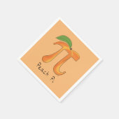 Funny Wiskunde Peach Pi-symbool Servet (Hoek)