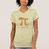 Funny Wiskunde Peach Pi-symbool T-shirt (Voorkant)