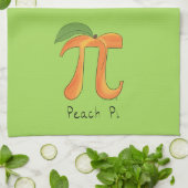 Funny Wiskunde Peach Pi-symbool Theedoek (Gevouwen)