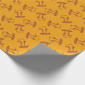 Funny Wiskunde Pecan Pi Thanksgiving Herfst Cadeaupapier (Hoek)