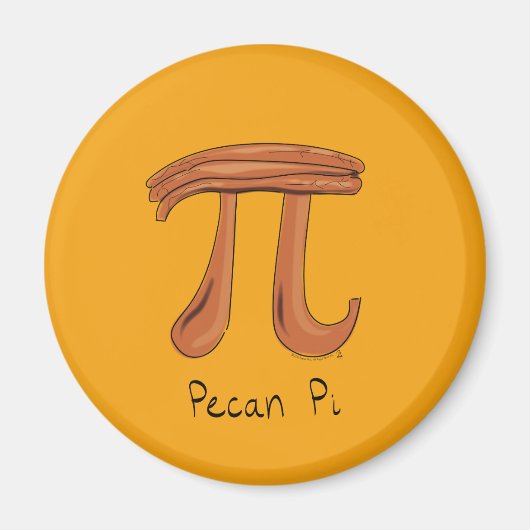 Funny Wiskunde Pecan Pi Thanksgiving Herfst Magneet (Voorkant)
