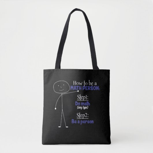 Funny Wiskunde Persoon wiskunde leraar onderwijs Tote Bag (Voorkant)