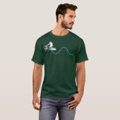 Funny Wiskunde Physics Sine Waves Surfer T-shirt (Voorkant volledig)