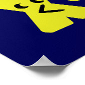 Funny Wiskunde Probleem Blauw Poster (Hoek)